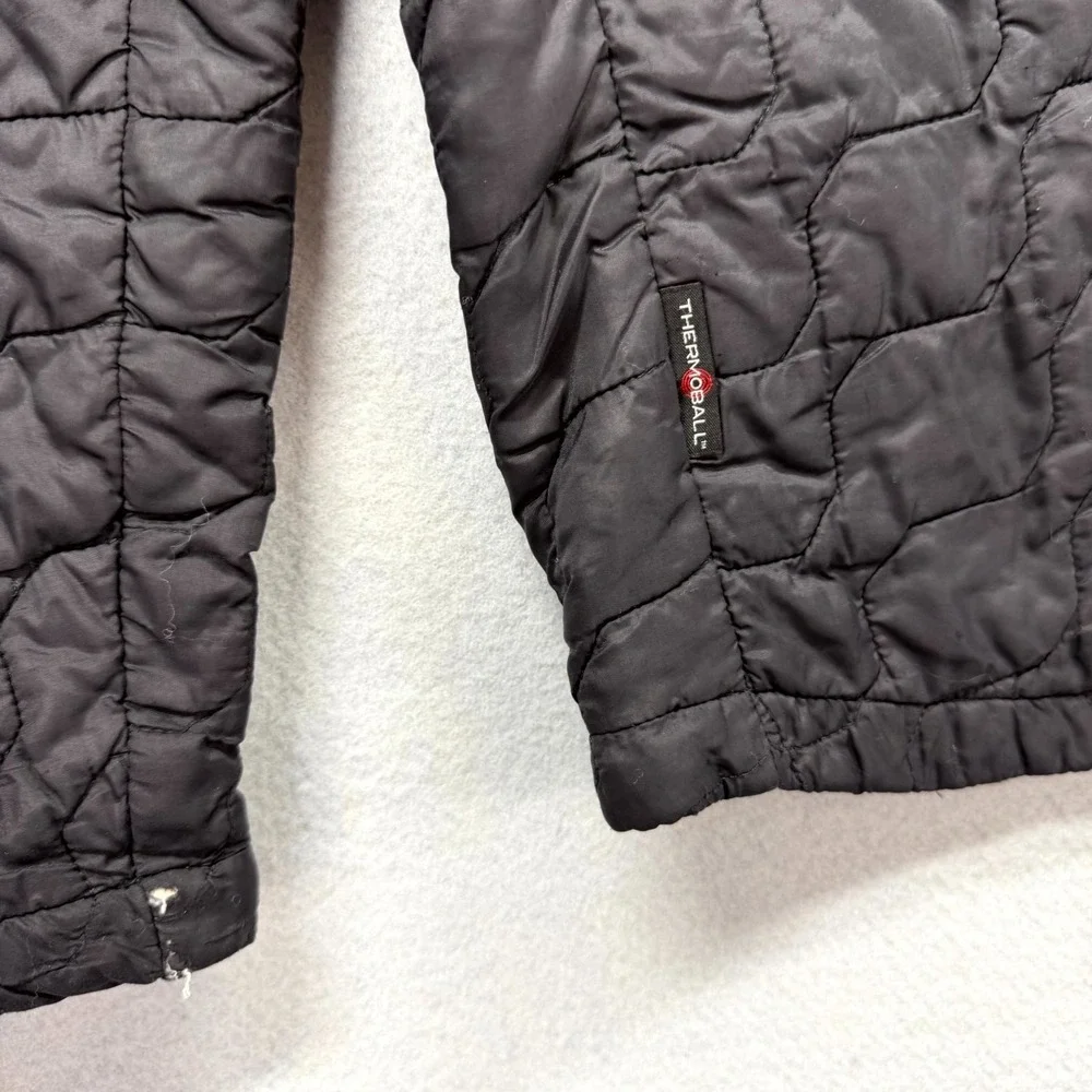 The North Face Thermoball Down Puffer Jacket Boys Small Black Lightweight Zip Up